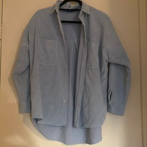 Zara Light Blue Oversized Overshirt